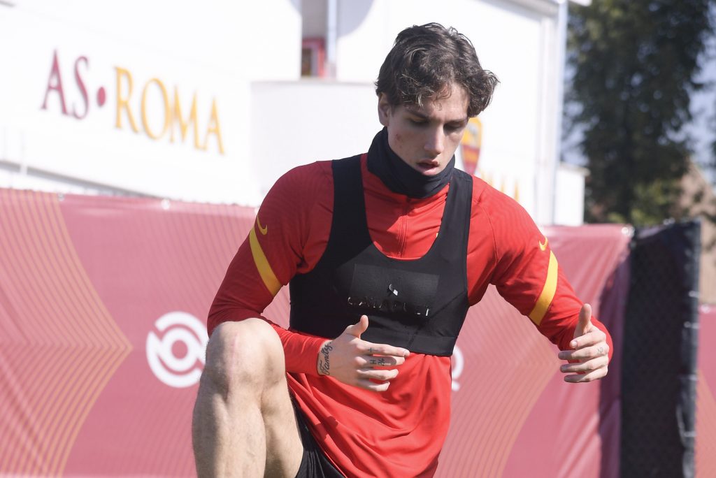 Zaniolo Europa League, l'AS Roma in allenamento