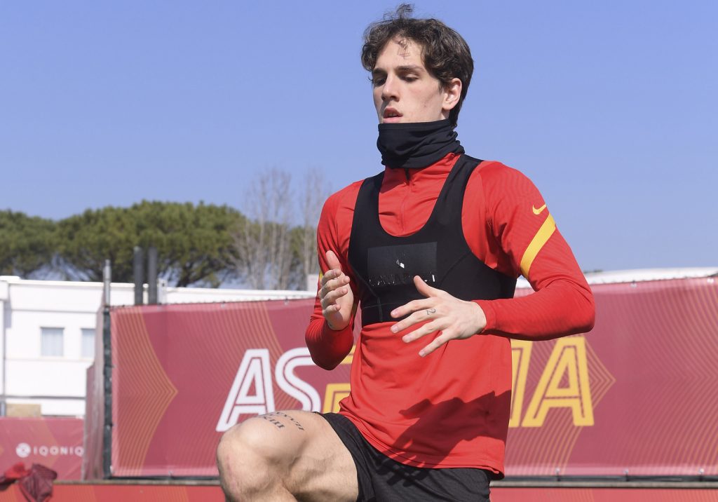 Zaniolo Europa League, l'AS Roma in allenamento