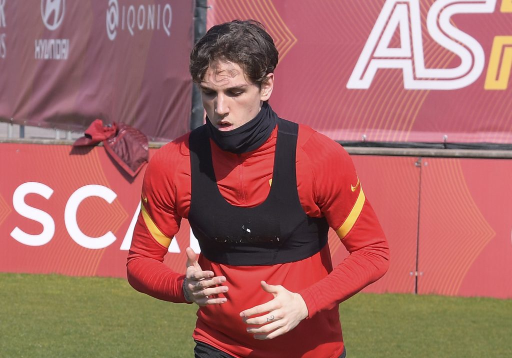 Zaniolo Europa League, l'AS Roma in allenamento