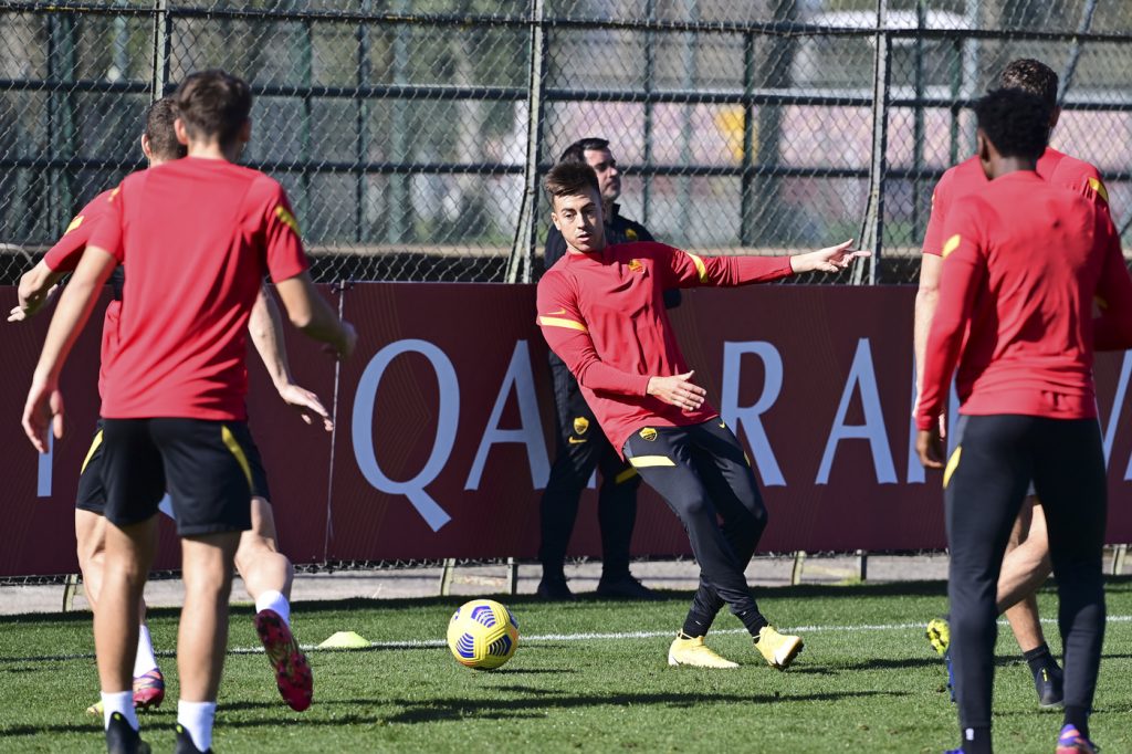 AS Roma, sessione di allenamento a Trigoria