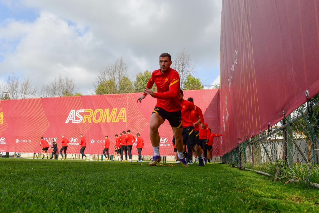 Dzeko AS Roma, sessione di allenamento a TrigoriaAS Roma, sessione di allenamento a Trigoria