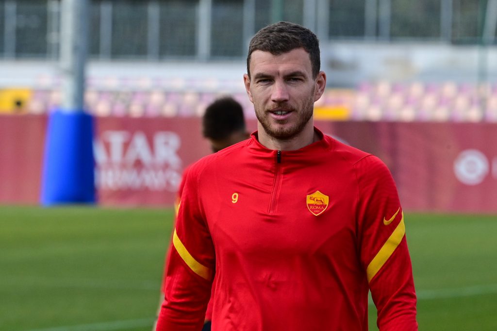 Dzeko AS Roma, sessione di allenamento a TrigoriaAS Roma, sessione di allenamento a Trigoria