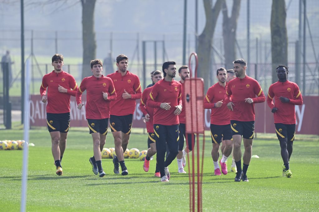 AS Roma, sessione di allenamento a Trigoria