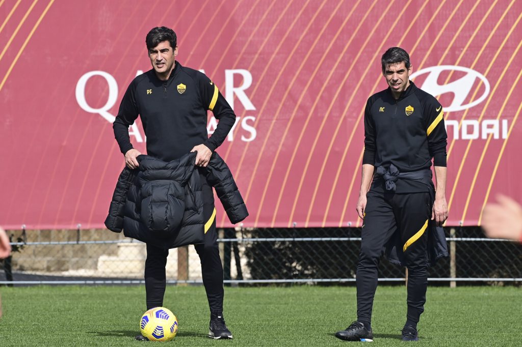 nuno campos fonseca AS Roma, sessione di allenamento a Trigoria