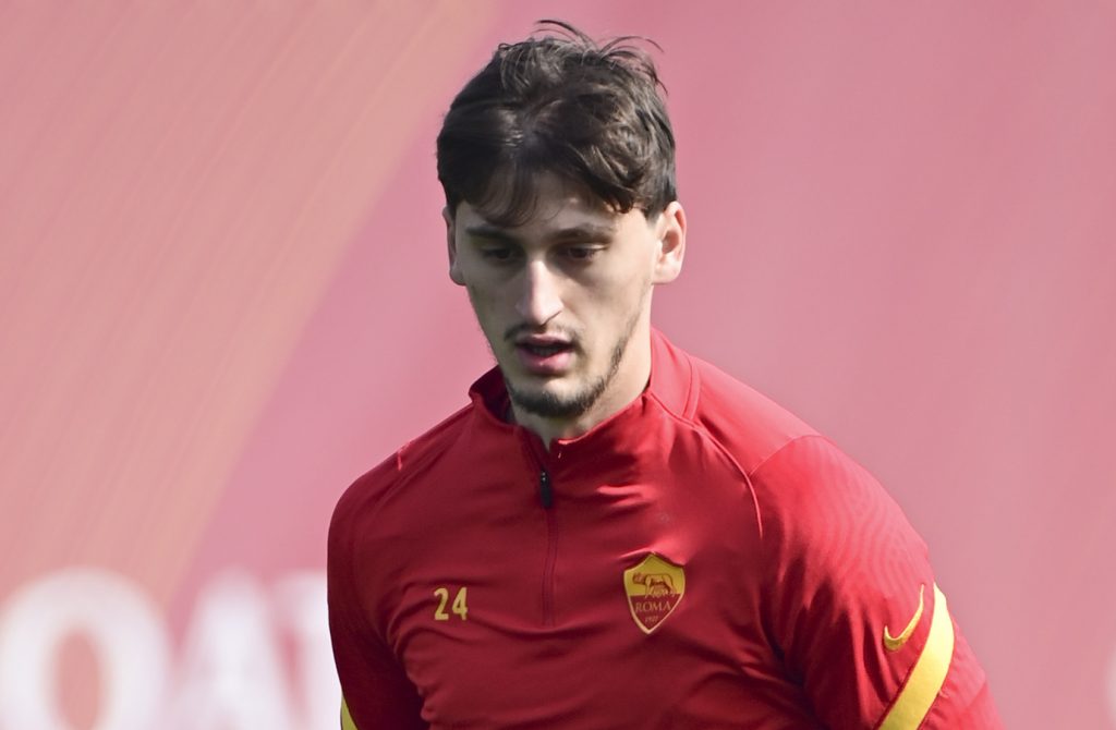 kumbulla AS Roma, sessione di allenamento a Trigoria
