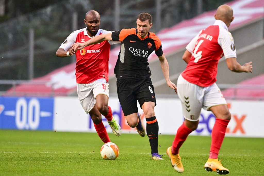 Dzeko Al Musrati Rui Silva Sporting Braga vs Roma - Europa League, sedicesimi di finale