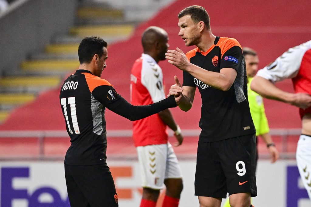 Pedro Dzeko Sporting Braga vs Roma - Europa League, sedicesimi di finale