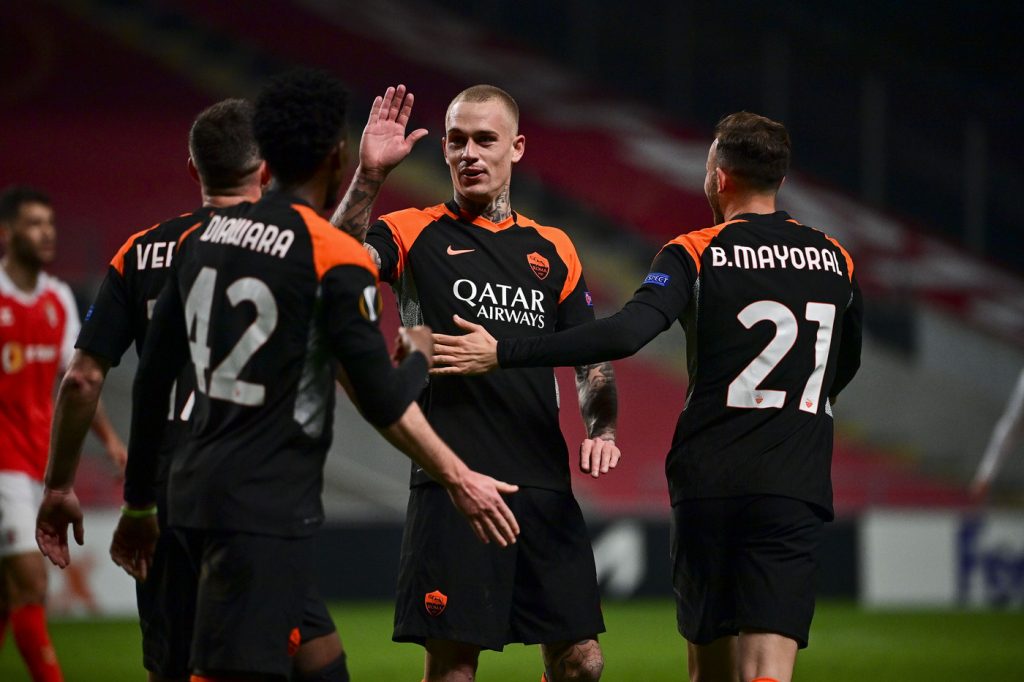 Mayoral Karsdorp Sporting Braga vs Roma - Europa League, sedicesimi di finale