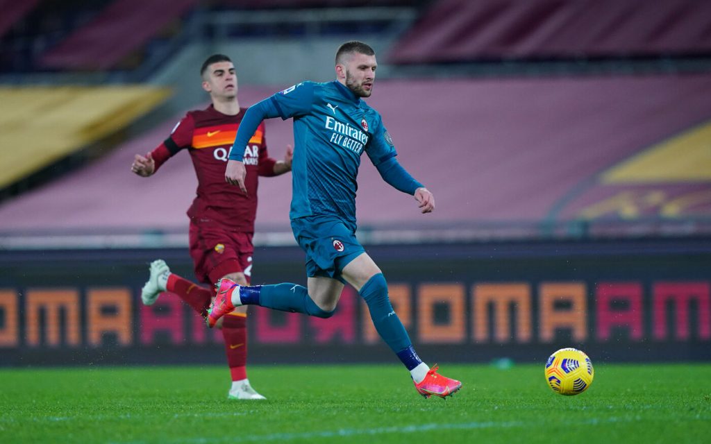 Roma vs Milan - Serie A TIM 2020/2021 rebic mancini