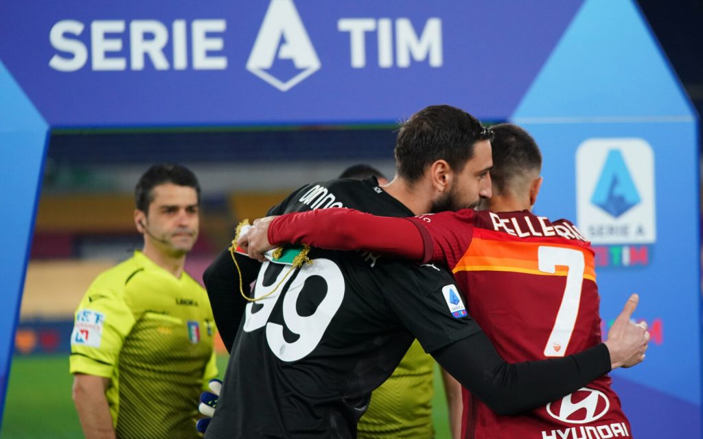 pellegrini donnarumma Roma vs Milan - Serie A TIM 2020/2021