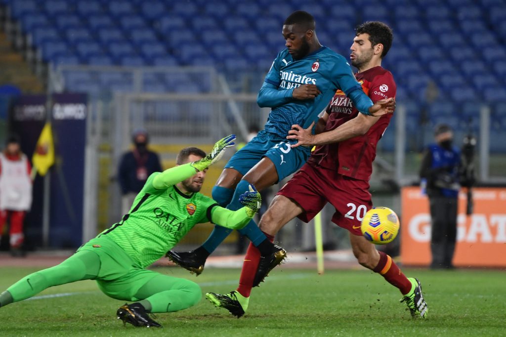 tomori fazio lopez Roma vs Milan - Serie A TIM 2020/2021