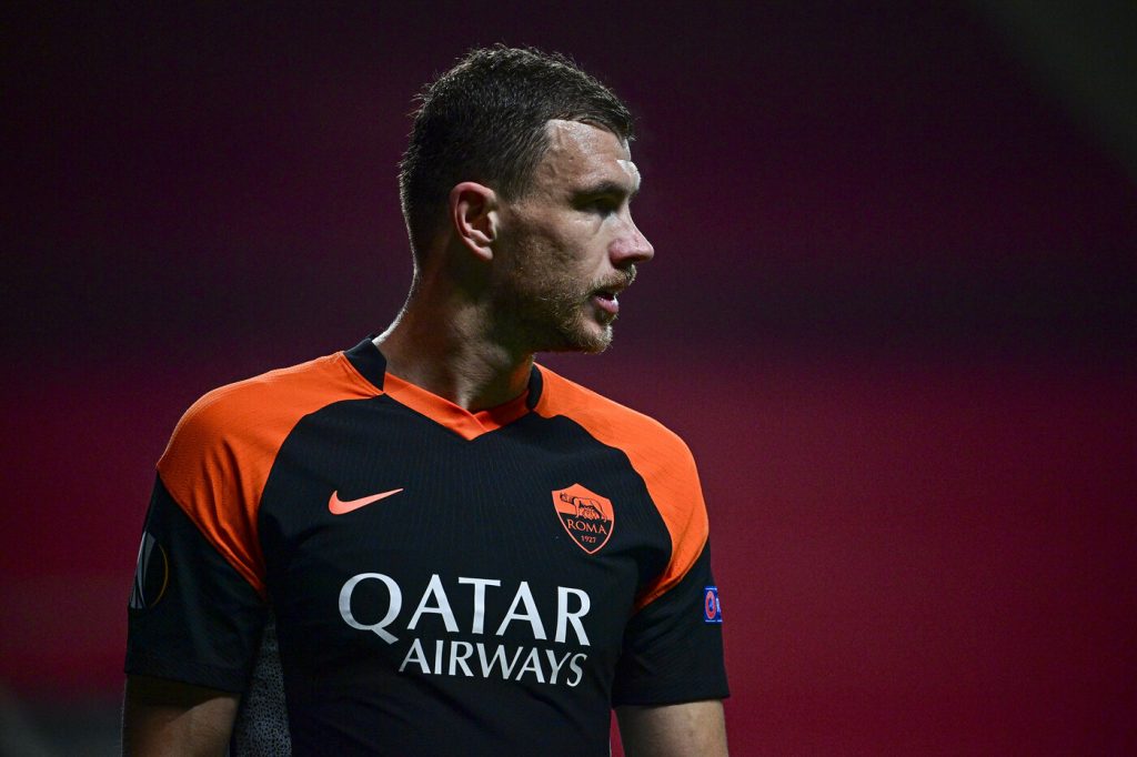 Dzeko Sporting Braga vs Roma - Europa League, sedicesimi di finale