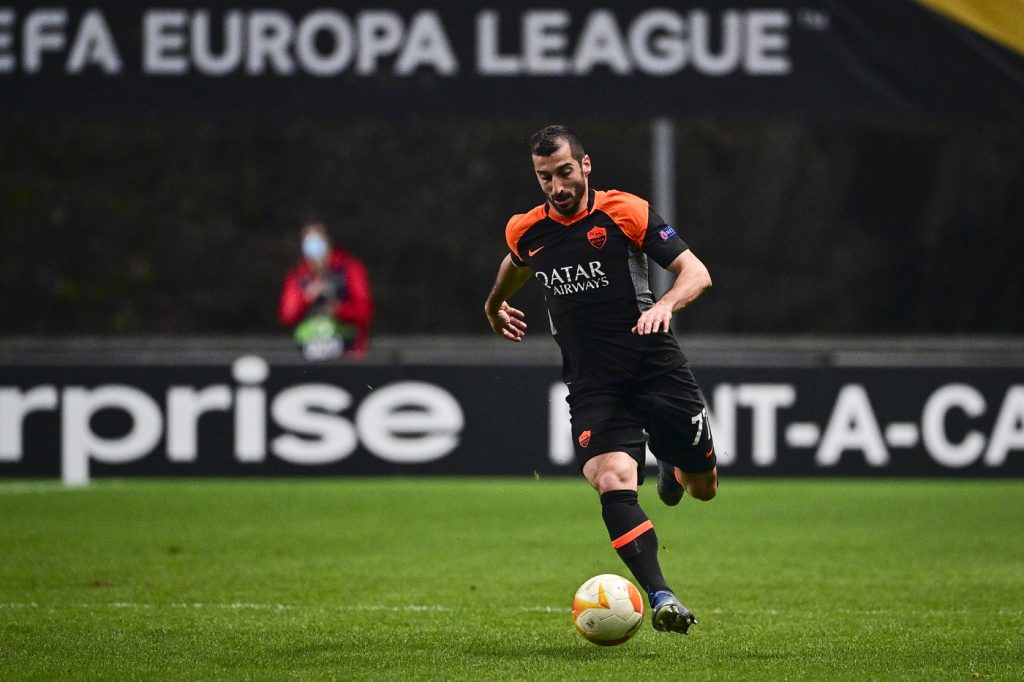 Mkhitaryan Sporting Braga vs Roma - Europa League, sedicesimi di finale