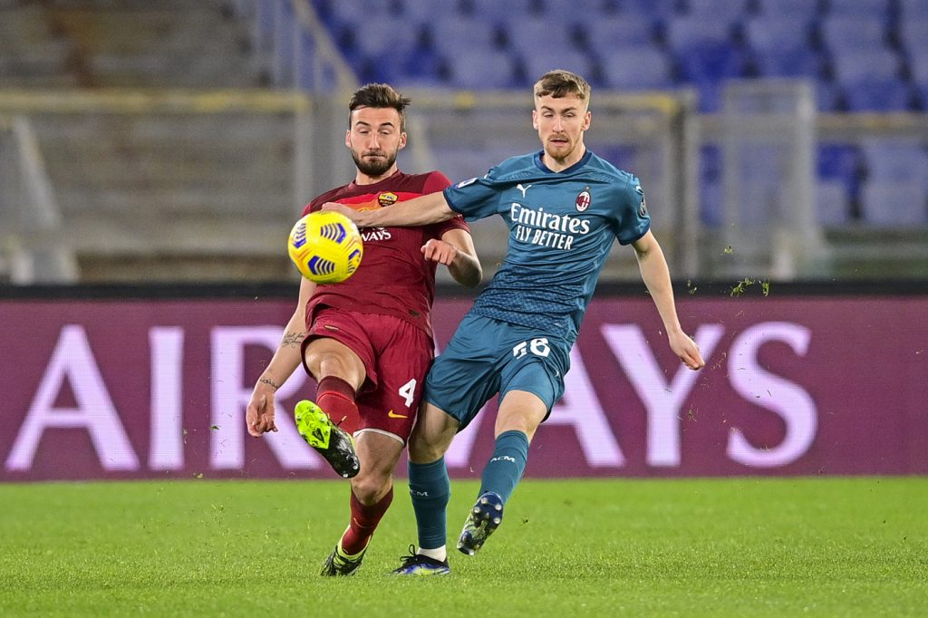 cristante saelemaekers Roma vs Milan - Serie A TIM 2020/2021