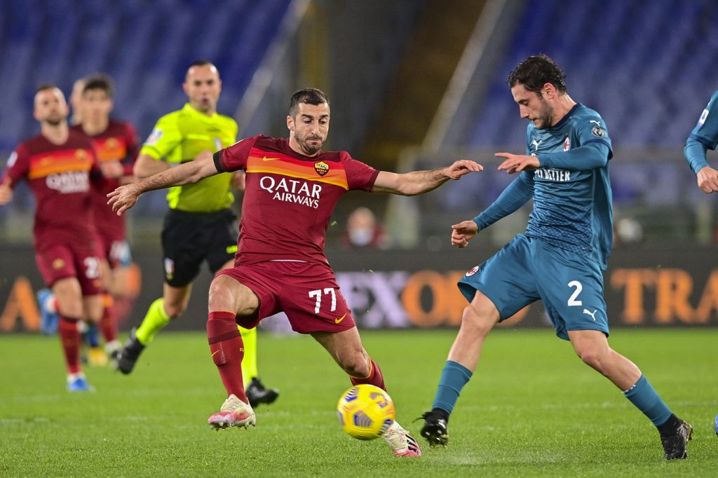 mkhitaryan calabria Roma vs Milan - Serie A TIM 2020/2021