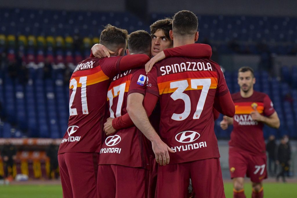 esultanza veretout Roma vs Milan - Serie A TIM 2020/2021