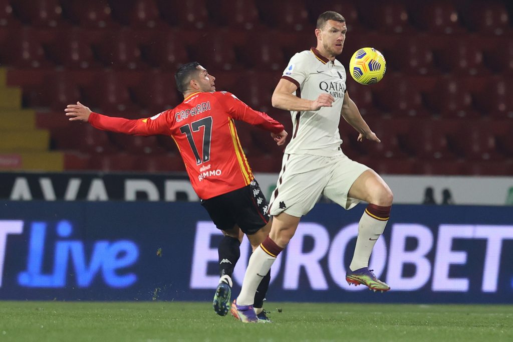 Dzeko Benevento vs Roma - Serie A TIM 2020/2021