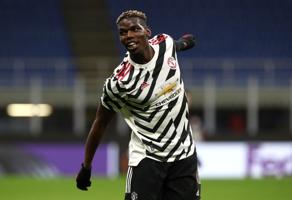 Pogba AC Milan v Manchester United - UEFA Europa League Round Of 16 Leg Two