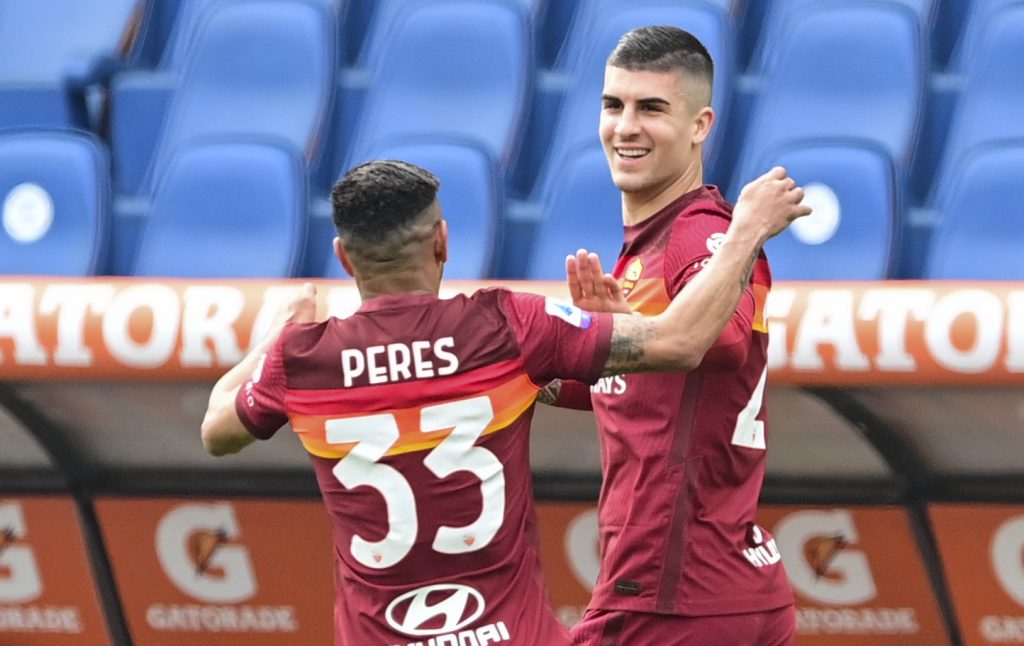 mancini peres Roma vs Genoa - Serie A Tim 2020 2021