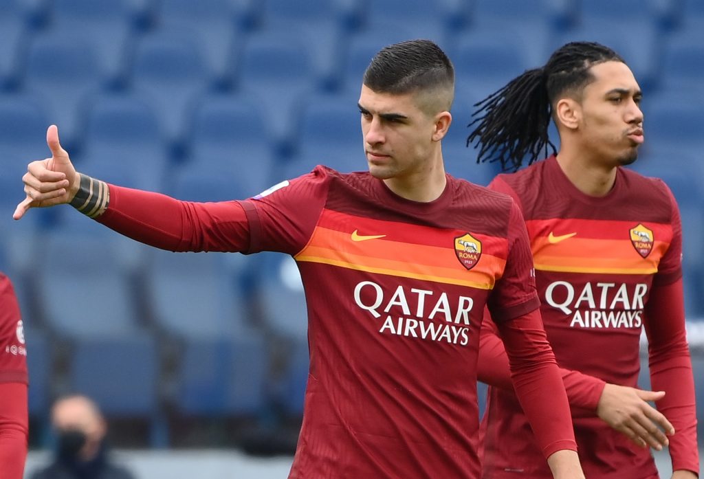 Mancini Smalling Roma vs Genoa - Serie A TIM 2020/2021