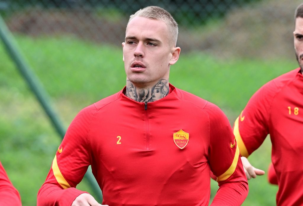 Karsdorp AS Roma, sessione di allenamento a Trigoria