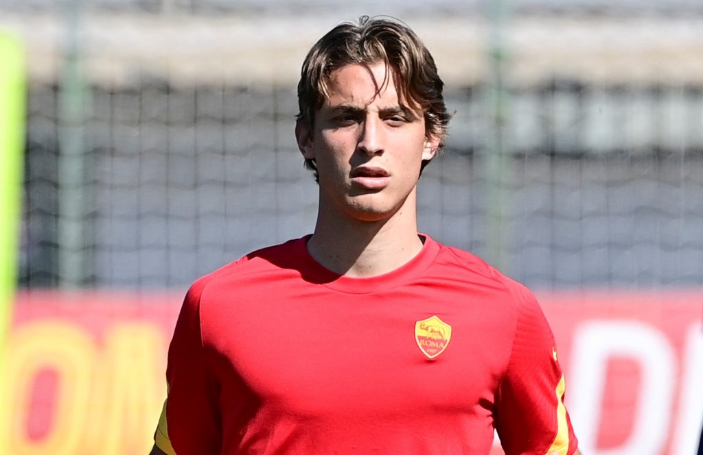 Bove AS Roma, sessione di allenamento a Trigoria