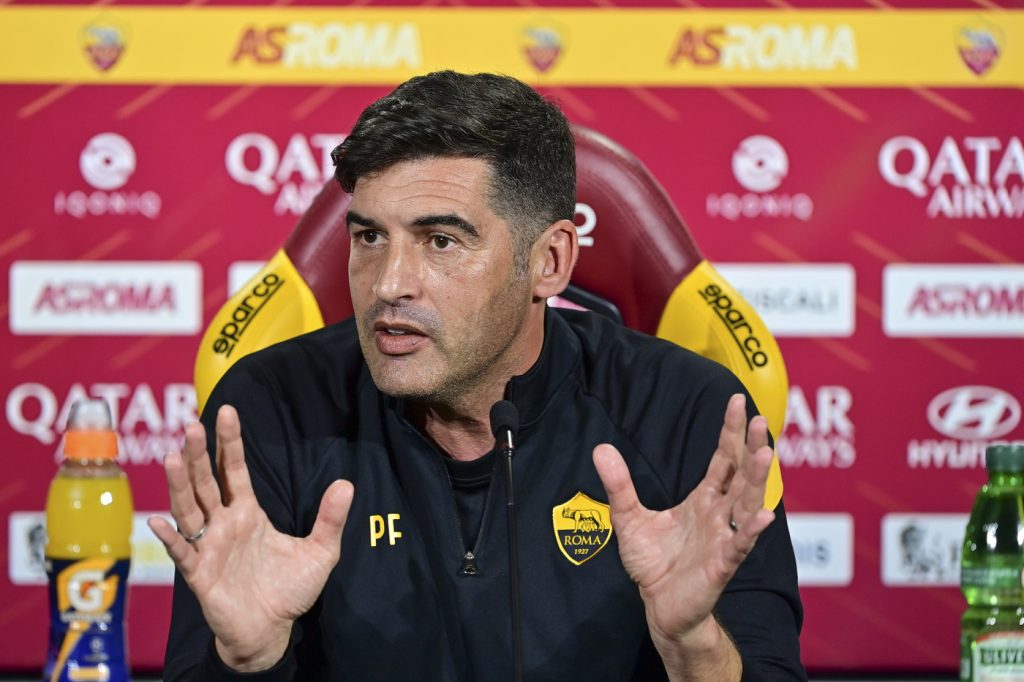 AS Roma, la conferenza stampa dell'allenatore Paulo Fonseca