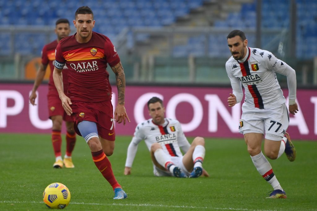Pellegrini Zappacosta Roma vs Genoa - Serie A Tim 2020 2021