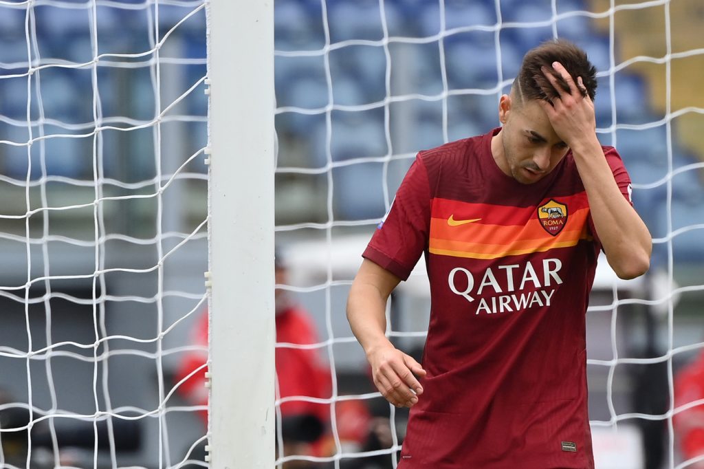 el shaarawy Roma vs Genoa - Serie A Tim 2020 2021
