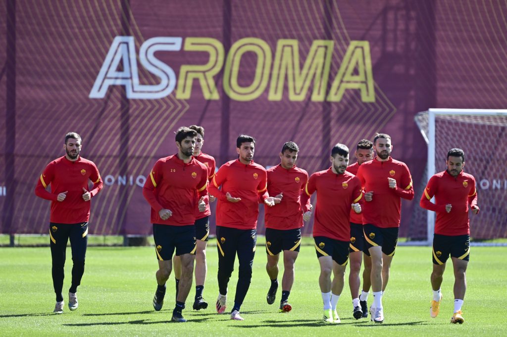 AS Roma, sessione di allenamento a Trigoria
