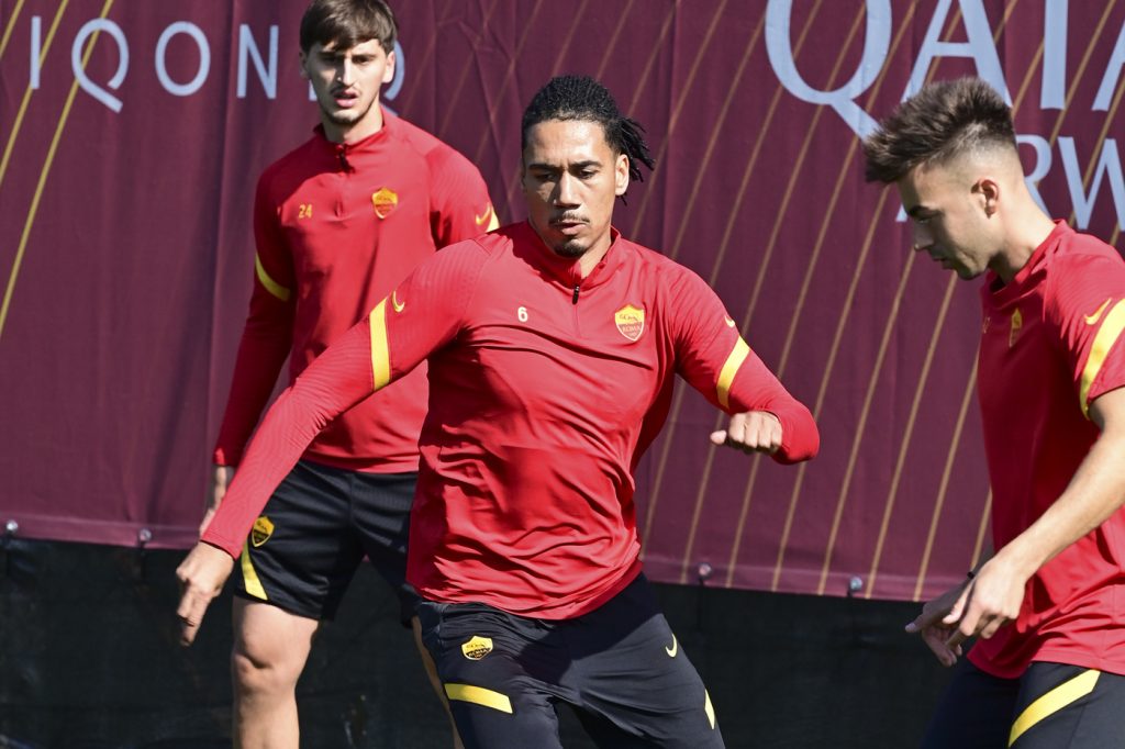 Smalling Kumbulla El Shaarawy AS Roma, sessione di allenamento a Trigoria
