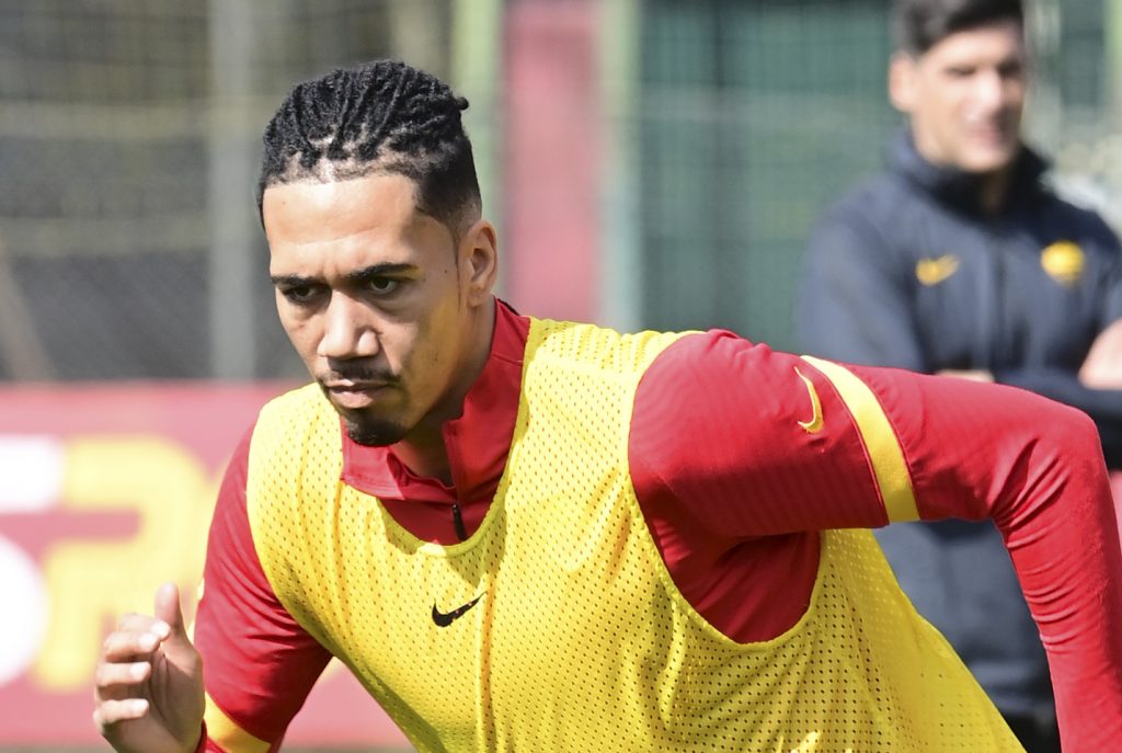 smalling AS Roma, sessione di allenamento a Trigoria
