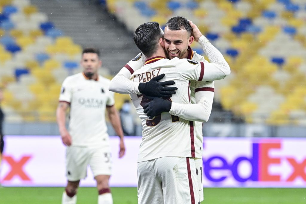 europa-league-shakhtar-donetsk-roma-abbraccio-perez-mayoral