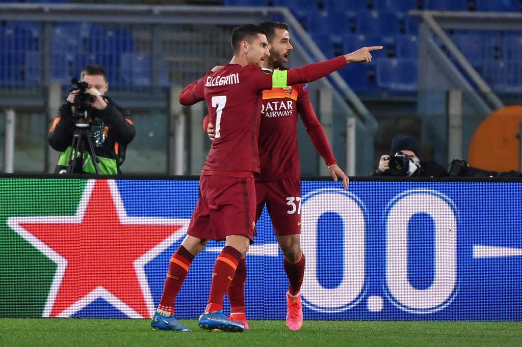 pellegrini spinazzola Roma vs Shakhtar Donetsk - Europa League 2020/2021 - Ottavi di Finale - Andata