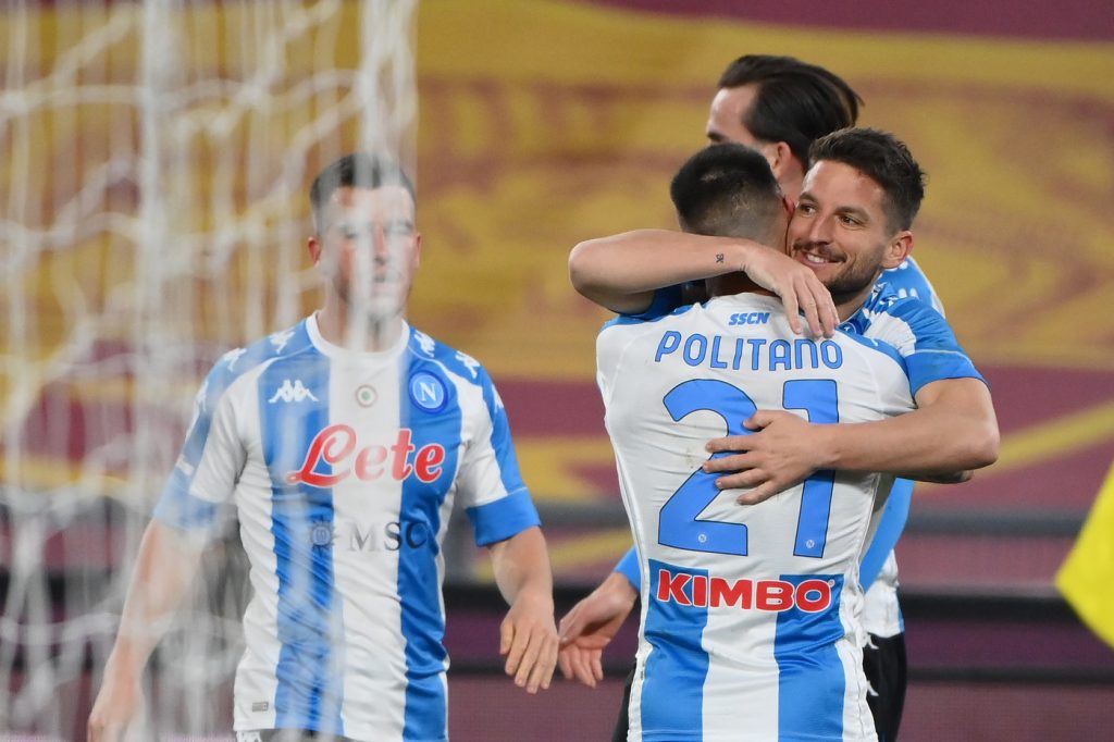 Mertens Politano gol Roma vs Napoli - Serie A TIM 2020/2021