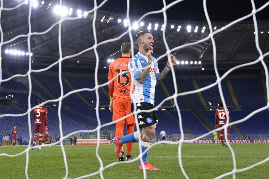 Pau Lopez Politano Roma vs Napoli - Serie A TIM 2020/2021