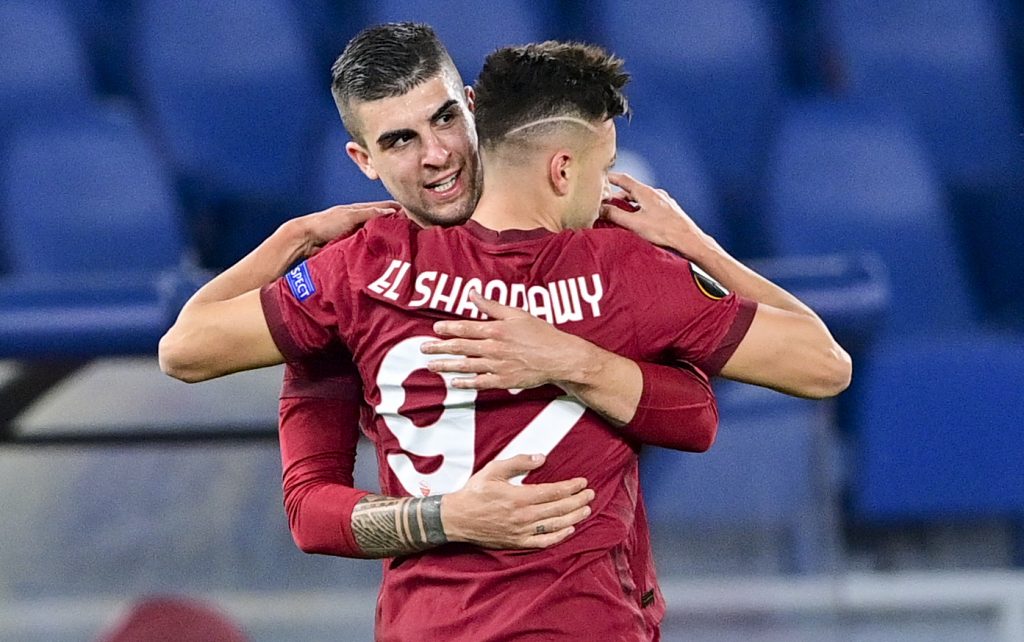 mancini el shaarawy Roma vs Shakhtar Donetsk - Europa League 2020/2021 - Ottavi di Finale - Andata