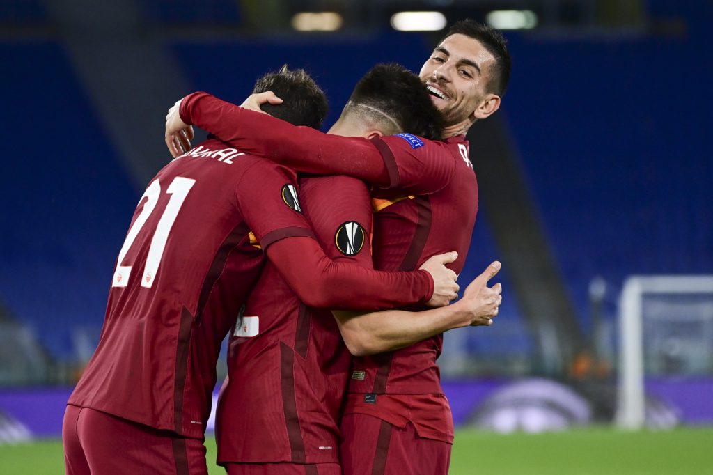 pellegrini el shaarawy Roma vs Shakhtar Donetsk - Europa League 2020/2021 - Ottavi di Finale - Andata