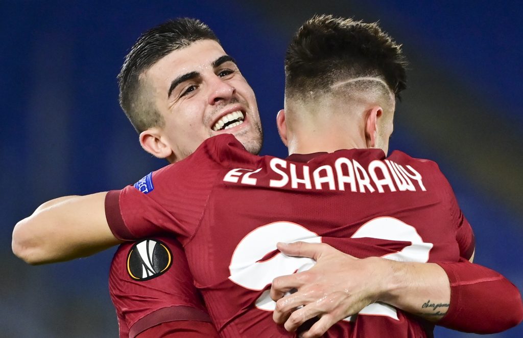 mancini el shaarawy Roma vs Shakhtar Donetsk - Europa League 2020/2021 - Ottavi di Finale - Andata