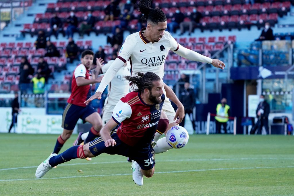smalling pavoletti Cagliari vs Roma - Serie A TIM 2020/2021