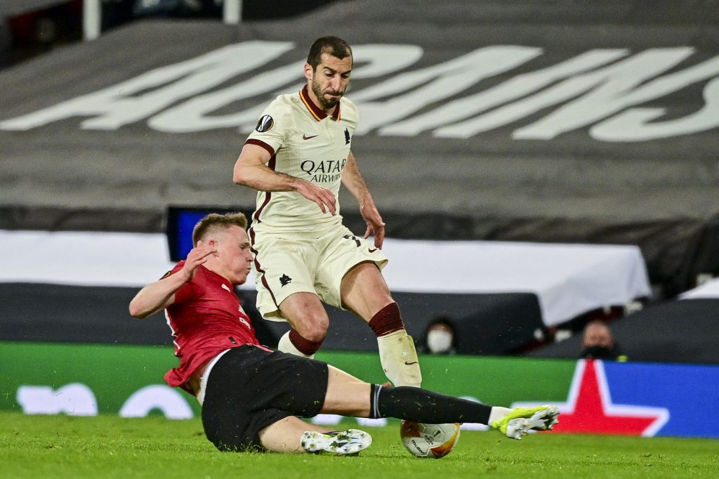 mkhitaryan Manchester United vs Roma - Semifinale andata Europa League 2020/2021