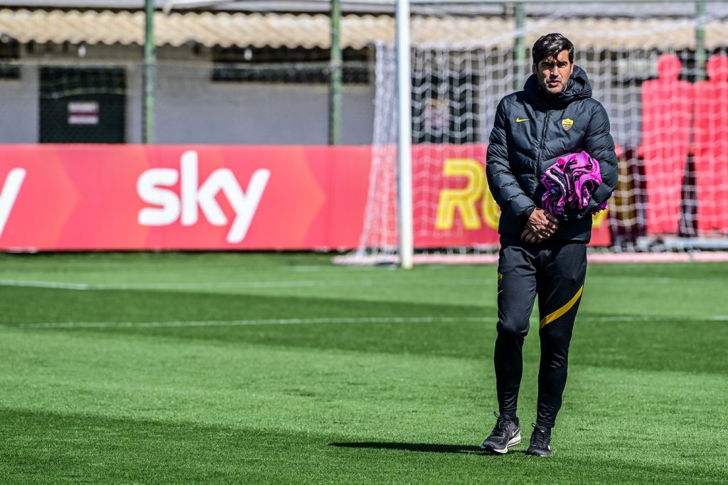 Fonseca AS Roma, sessione di allenamento a Trigoria