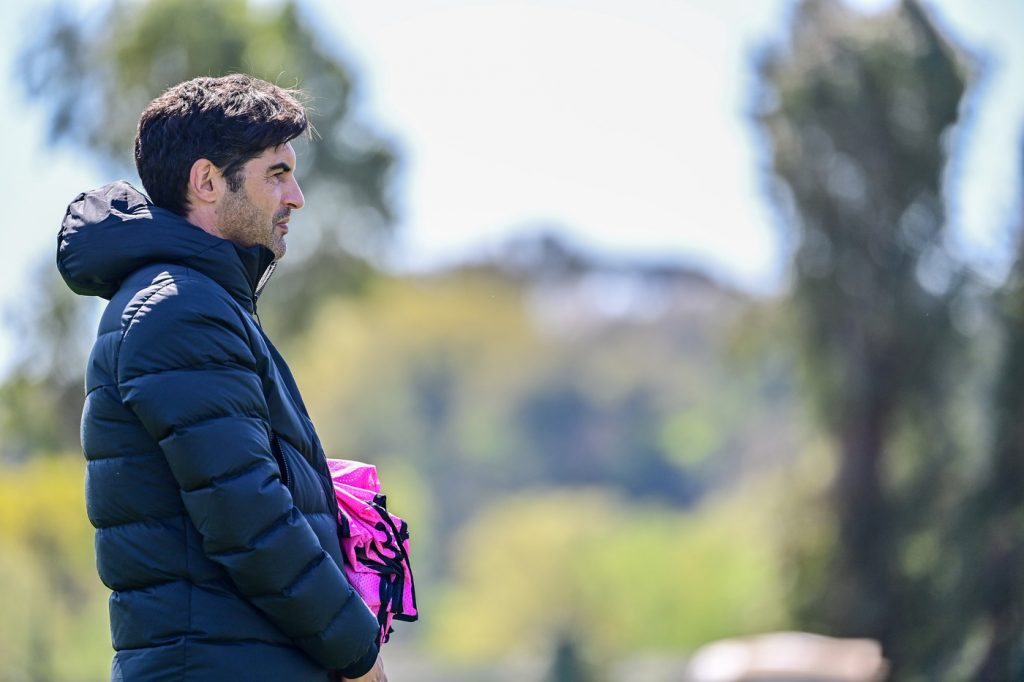 Fonseca AS Roma, sessione di allenamento a Trigoria