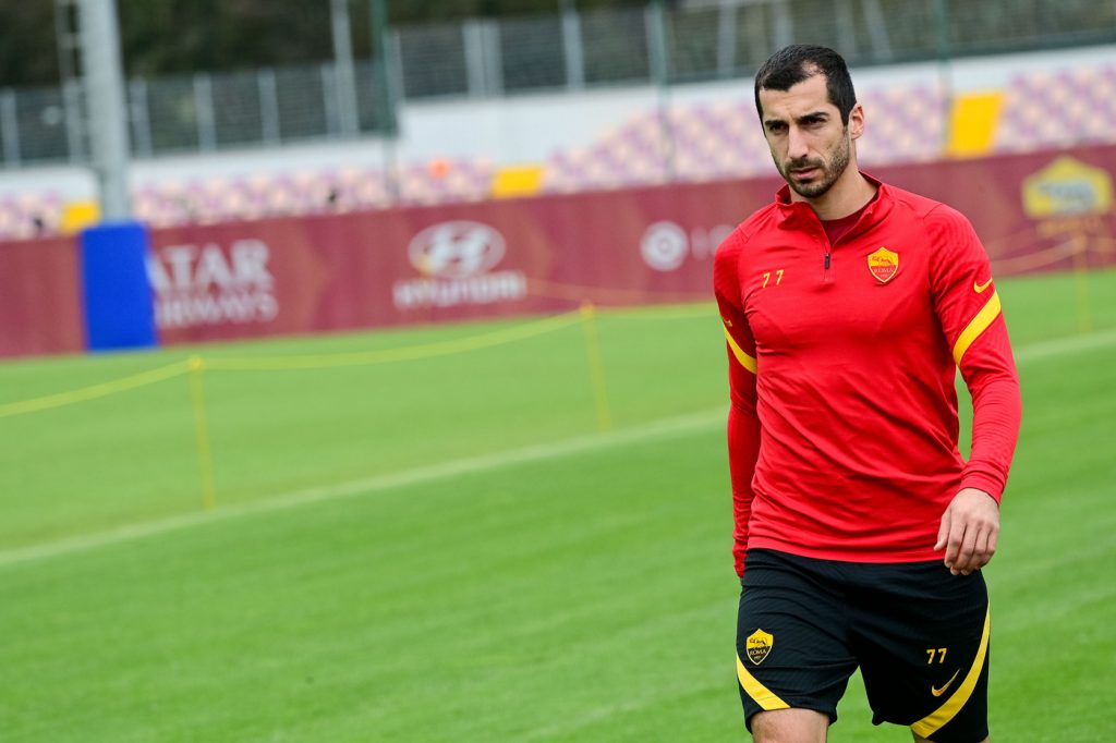 AS Roma, sessione di allenamento a Trigoria Mkhitaryan
