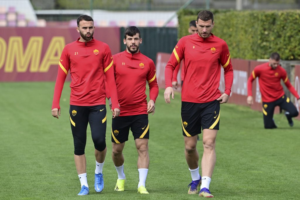 AS Roma, sessione di allenamento a Trigoria