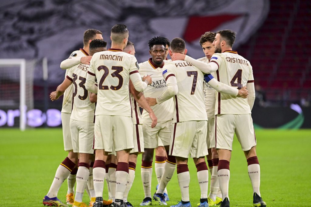 Esultanza Pellegrini Ajax vs Roma - Europa League 2020/2021