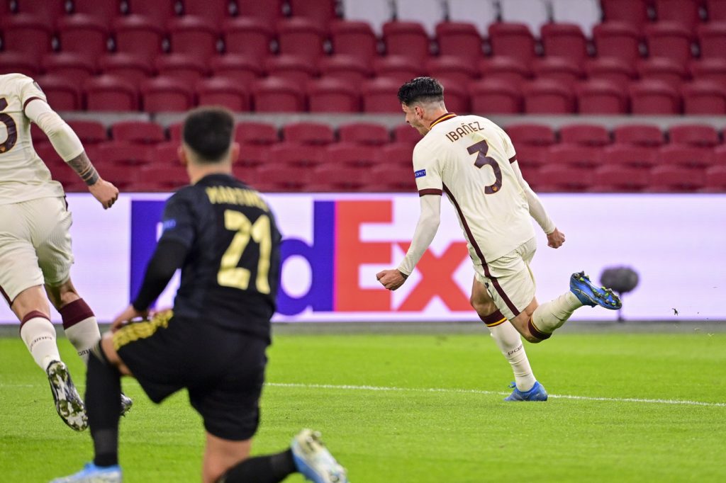 Esultanza Ibanez Ajax vs Roma - Europa League 2020/2021