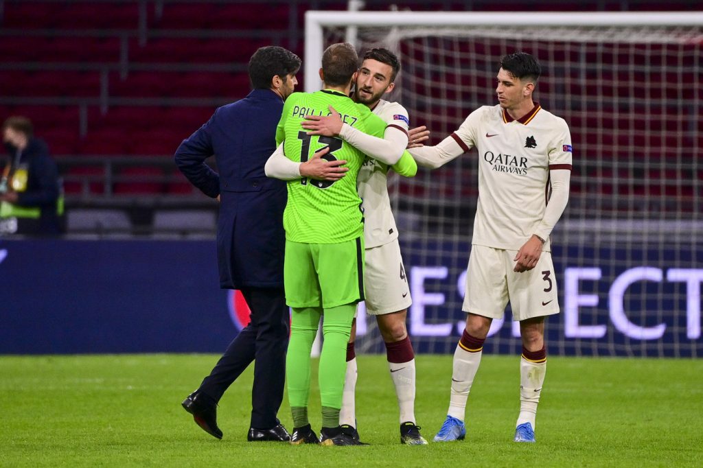 Pau Lopez Cristante Ajax vs Roma - Europa League 2020/2021