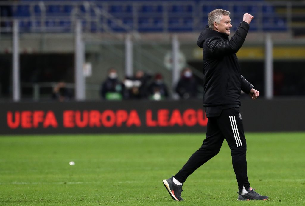 Solskjaer AC Milan v Manchester United - UEFA Europa League Round Of 16 Leg Two