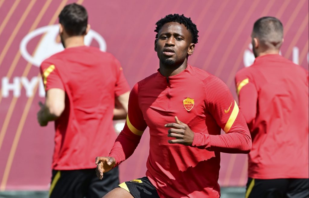 Diawara AS Roma, sessione di allenamento a Trigoria